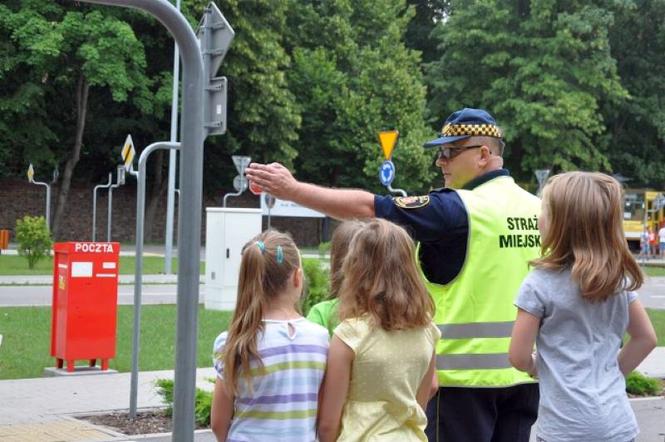 Stacjonarne Miasteczko Ruchu Drogowego straży miejskiej z rekordem