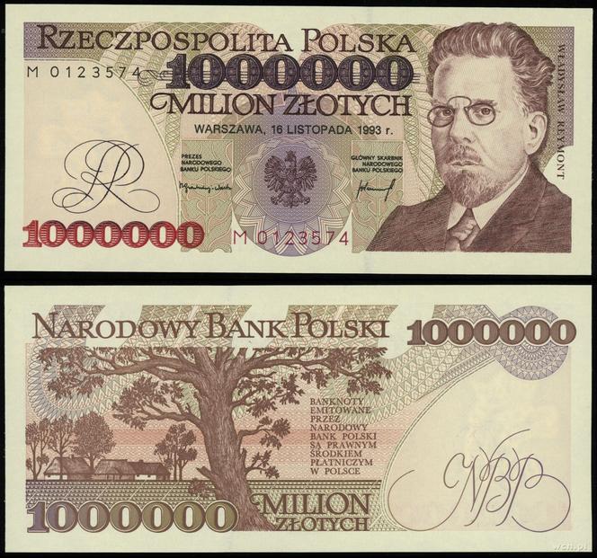 1 milion złotych 