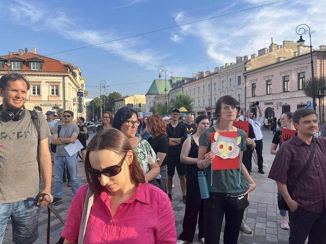 Protest w obronie Górek Czechowskich przed ratuszem