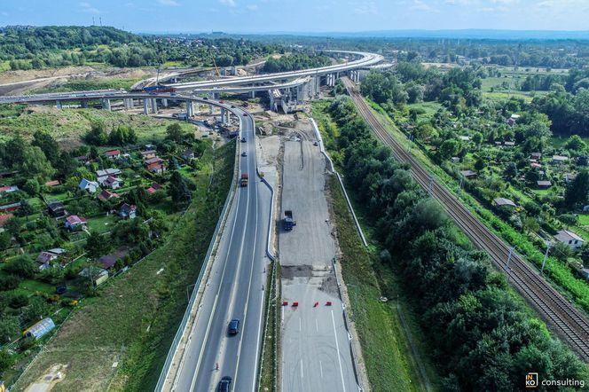 Węzeł Mistrzejowice - budowa. Zobacz jak powstaje jeden z najbardziej skomplikowanych obiektów na S7