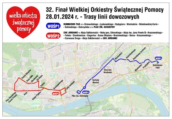 Darmowe linie autobusowe podczas WOŚP w Toruniu