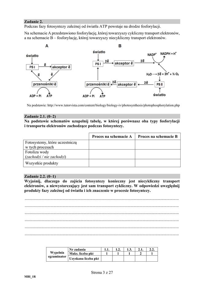 ARKUSZE CKE - Matura biologia 2019