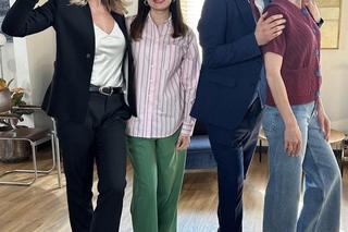 Barwy szczęścia. Malwina (Joanna Gleń), Natalia (Maria Dejmek), Klemens (Sebastian Perdek), Asia Sokalska (Anna Gzyra-Augustynowicz)