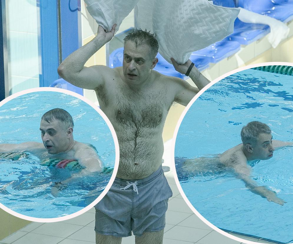 Krzysztof Gawkowski na basenie
