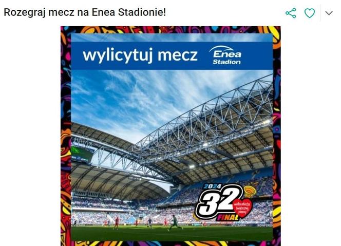 Rozegranie meczu na Enea Stadionie