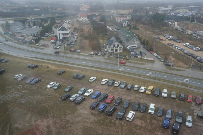 Widok na Targi Kielce i okolice z wieży Sigma