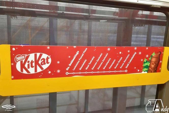 Świąteczny tramwaj KitKat