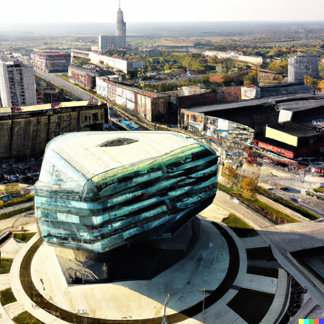 Katowice: miasto przyszłości. Wizualizacje sztucznej inteligencji