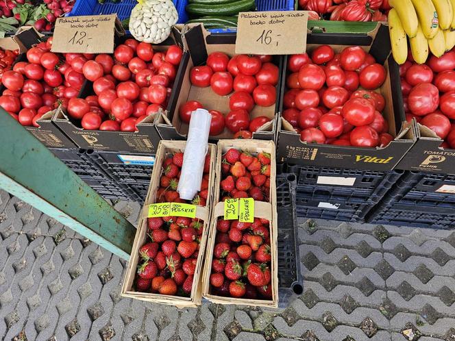 Ceny truskawek na podkarpackiem bazarku