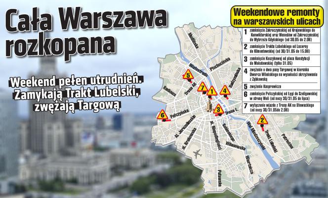Cała Warszawa rozkopana