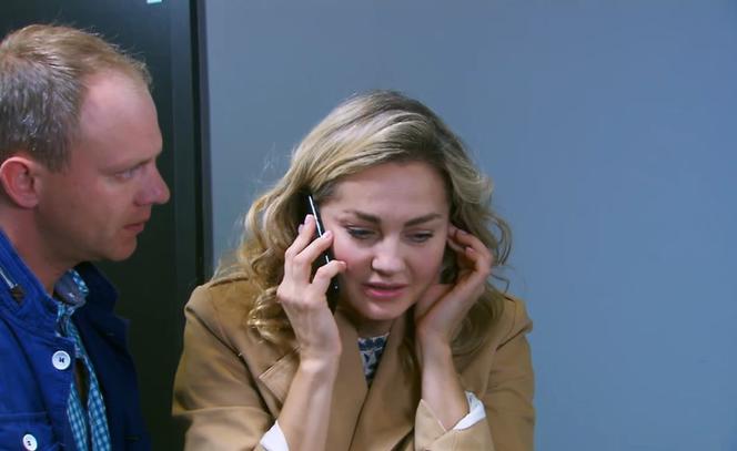 Na Wspólnej, odcinek 3318. Zuza (Małgorzata Socha), Kamil Hoffer (Kazimierz Mazur)