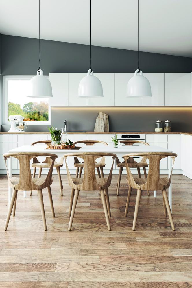 Kuchnie w bieli i drewnie w różnych stylach – skandynawski luksus