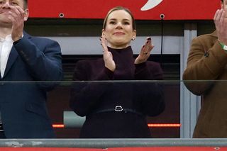 Marta Nawrocka na meczu Polska - Holandia