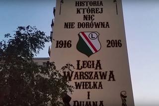 Ogromny mural na stulecie Legii Warszawa odsłonięty [ZOBACZ WIDEO]