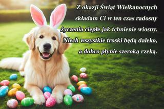 Kartka wielkanocna 2024 z życzeniami - do pobrania i wysłania za darmo