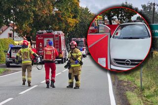 Kamień spod kół ciężarówki przebił szybę auta i trafił pasażera! Konieczna była reanimacja