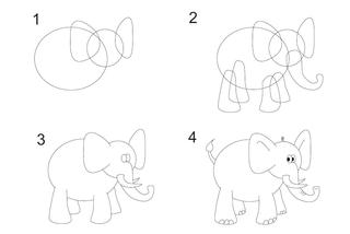 Jak narysować słonia? Przykładowy szkic słonia