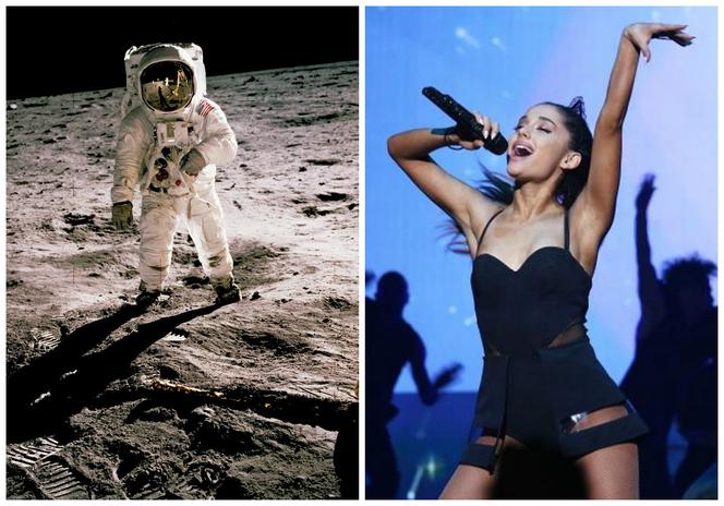 Buzz Aldrin na księżycu; Ariana Grande