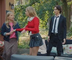 M jak miłość odc. 1842. Grzesiek (Borys Wiciński), Sara (Nadia Smyczek), Lenka (Olga Cybińska)