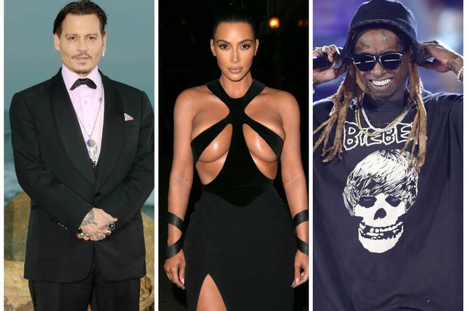 Johnny Depp, Kim Kardashian, Lil Wayne