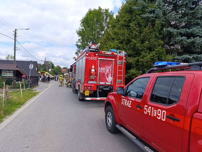 Zderzenie samochodów w Białym Dunajcu