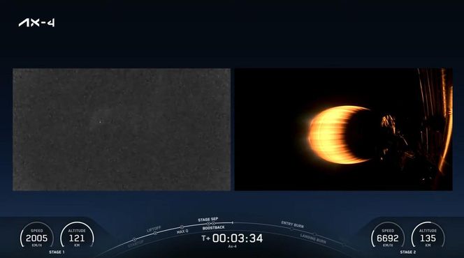 Sławosz Uznański-Wiśniewski poleciał w kosmos! Tak wyglądał start misji Axiom-4