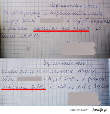 Podrabiałeś kiedyś usprawiedliwiania w szkole? Na te byś nie wpadł! ZOBACZ najzabawniejsze! [GALERIA] 