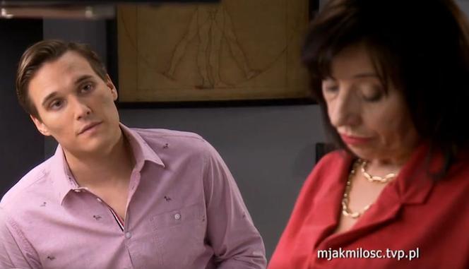 M jak miłość. Iwona Kryńska (Hanna Śleszyńska), Olek (Maurycy Popiel)