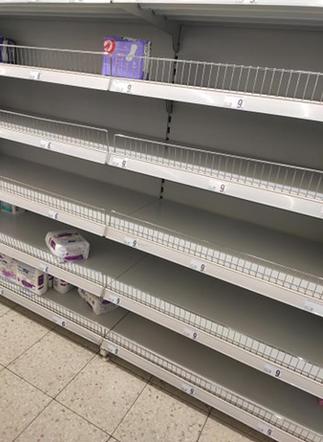 Puste półki w sklepach w Rzeszowie