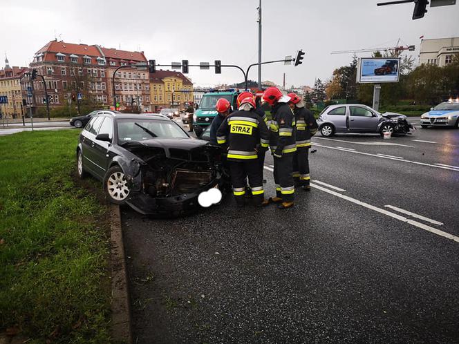 Wypadek na placu Poznańskim w Bydgoszczy