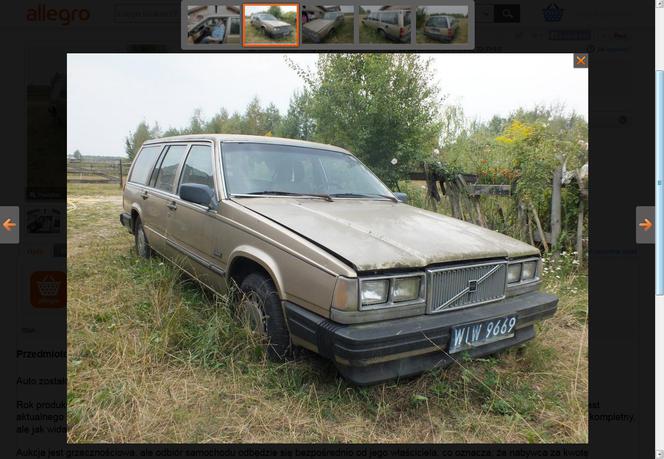 Volvo 740 kombi Janusza Rewińskiego na sprzedaż