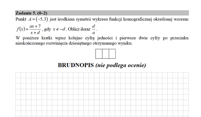 Matura 2020 rozszerzona matematyka. Przykładowe zadania egzaminacyjne