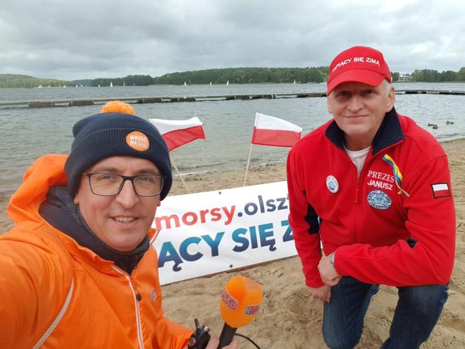 W Olsztynie pierwsza kąpiel w nowym sezonie. Morsy w CRS Ukiel