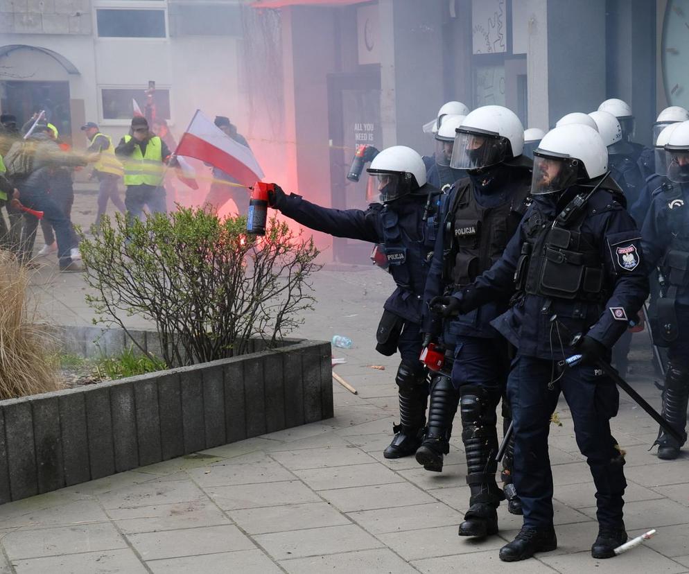 protest rolników policja