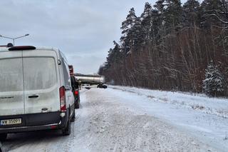 Wypadek na autostradzie A4. Trasa jest oblodzona