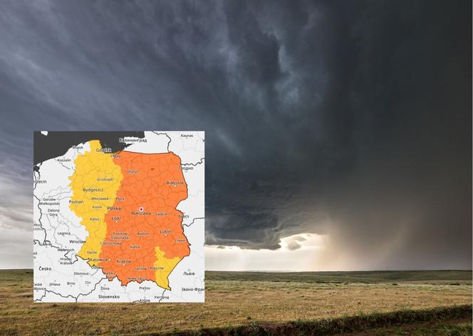 Gwałtowne burze z gradem nadciągają nad województwo Podlaskie. Gdzie zagrzmi w środę 24 sierpnia? [MAPA]