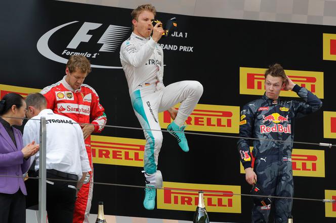 Nico Rosberg, Sebastian Vettel, Danił Kwiat