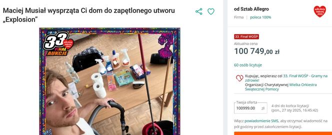 Omenaa Mensah i Rafał Brzoska przebili aukcję Maćka Musiała dla WOŚP! To astronomiczna kwota