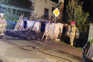 Nocny pożar przy Majora Zenona w Łosicach