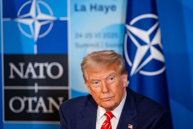 Donald Trump i Marka Rutte na szczycie NATO w Hadze