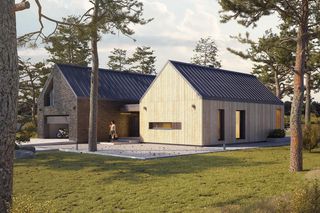 Domy złożone z dwóch budynków