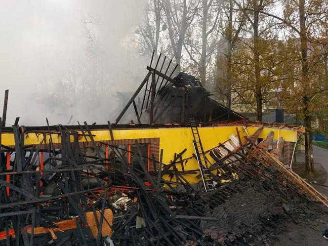 Pożar Biedronki w Ozimku