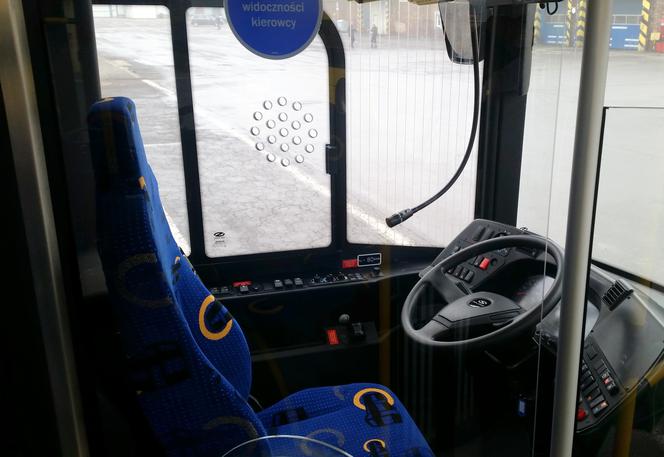 Kabina kierowcy w nowym autobusie