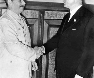Józef Stalin i Joachim von Ribbentrop, Moskwa 23.08.1939