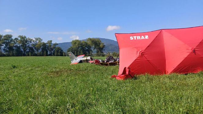 Katastrofa samolotu pod Żywcem. Nie żyją dwie osoby