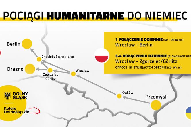Dolny Śląsk organizuje międzynarodowy transport humanitarny dla obywateli Ukrainy! Pojadą oni pociągami do Drezna i Berlina 