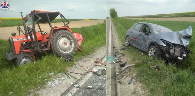 Wielka tragedia na Lubelszczyźnie. Pijany 73-latek wjechał w ciągnik. Ofiara śmiertelna i ciężko ranny!