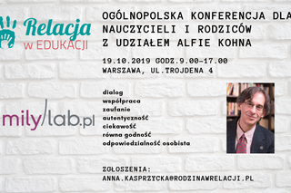 Ogólnopolska Konferencja dla nauczycieli i rodziców z udziałem Alfie Kohna