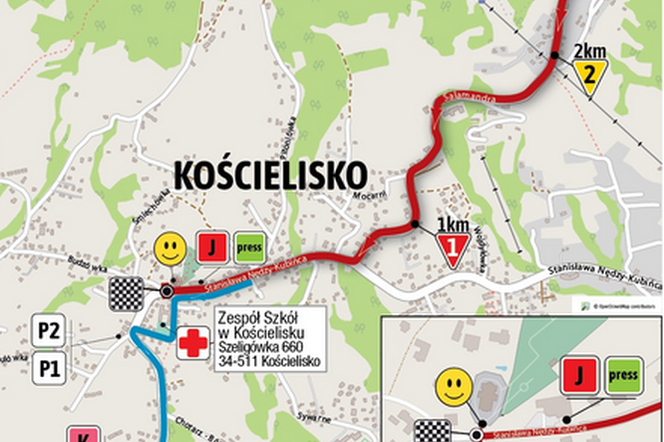 Tour de Pologne 2019 VI etap MAPA METY. Gdzie meta TdP 2019 8 sierpnia? Etap 6. Zakopane - Kościelisko META