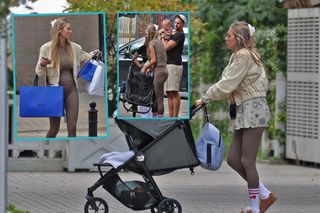 Trudy macierzyństwa. Styrana Marcelina Zawadzka sama ogarnia wózek, zakupy i dziecko. Mamy zdjęcia